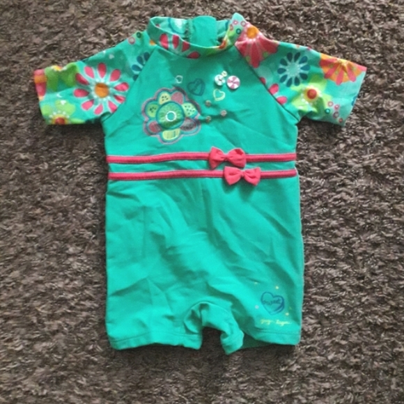 Gagou Tagou Other - Gagou Tagou Teal Zippered Swimsuit